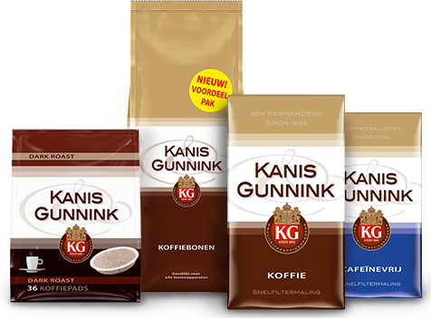 Kanis & Gunnink koffieproducten naast elkaar
